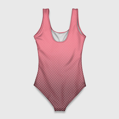 Женский купальник-боди Sport розовый текстурный / 3D-принт – фото 2