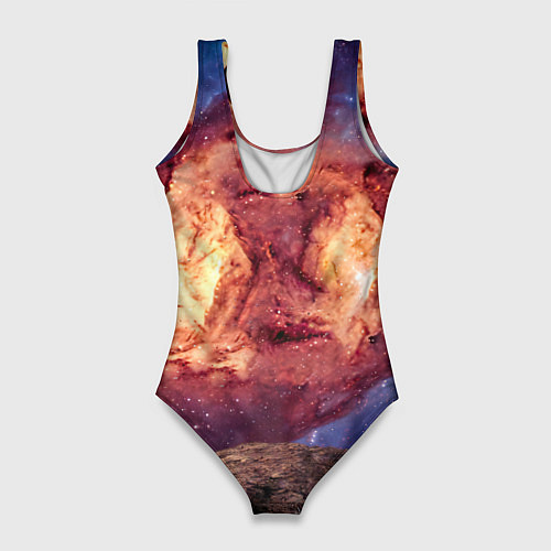 Женский купальник-боди Фокстерьер в космосе / 3D-принт – фото 2