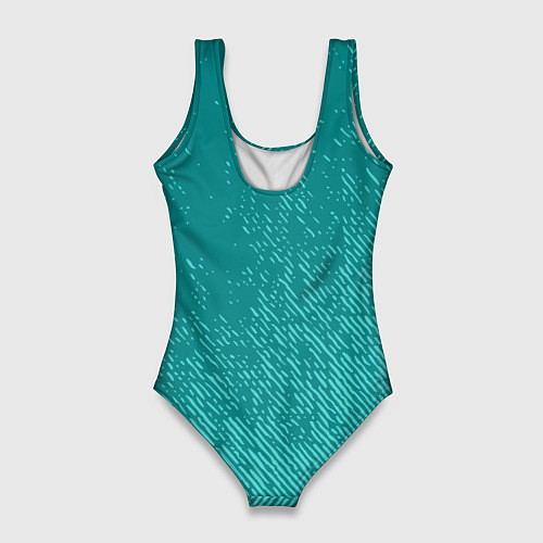 Женский купальник-боди Джинс с потертостями-зеленый / 3D-принт – фото 2