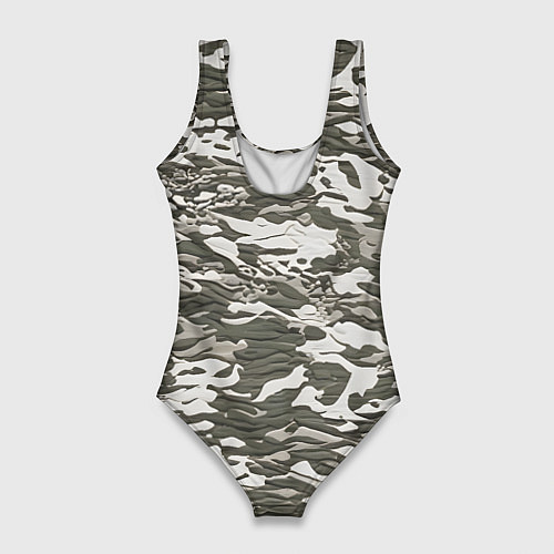 Женский купальник-боди Фактурный камуфляж / 3D-принт – фото 2
