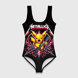 Купальник-боди 3D женский Metallica - cool Pikachu, цвет: 3D-принт