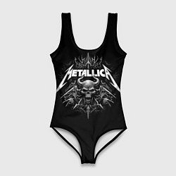 Женский купальник-боди The horned skull - Metallica