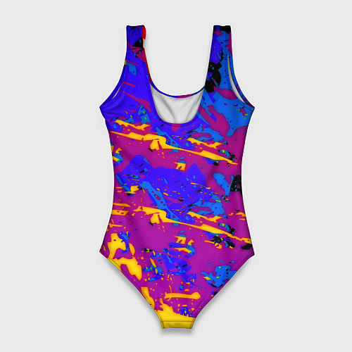 Женский купальник-боди NBA краски неон / 3D-принт – фото 2