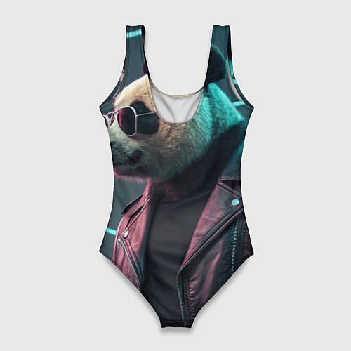Женский купальник-боди Cyberpunk panda / 3D-принт – фото 2