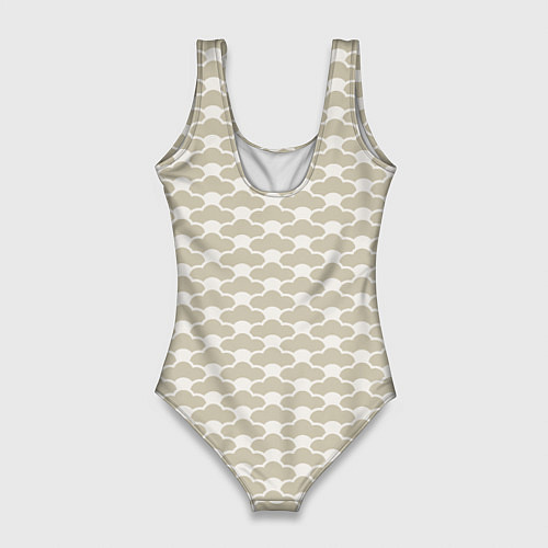 Женский купальник-боди Геометричный узор в японском стиле / 3D-принт – фото 2