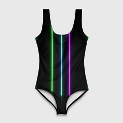 Женский купальник-боди Neon stripes