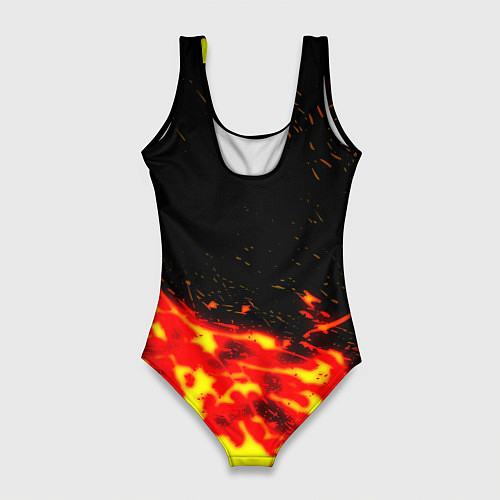 Женский купальник-боди Doom огненное лого / 3D-принт – фото 2