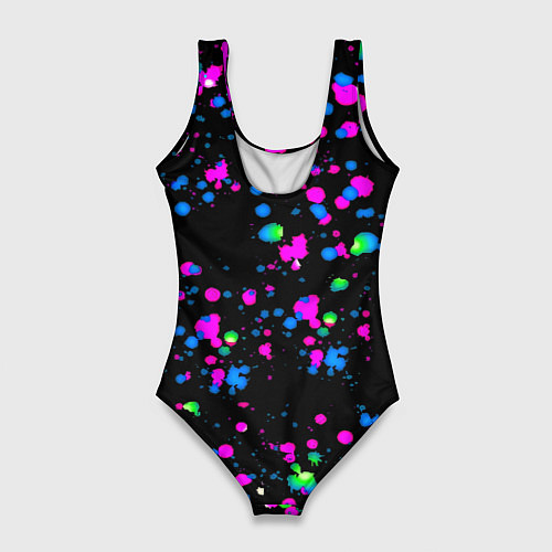 Женский купальник-боди Monster energy неоновые краски / 3D-принт – фото 2