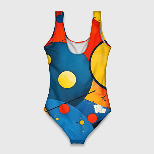 Женский купальник-боди Динамичный красочный паттерн / 3D-принт – фото 2