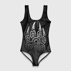 Женский купальник-боди Велес лапа медведя