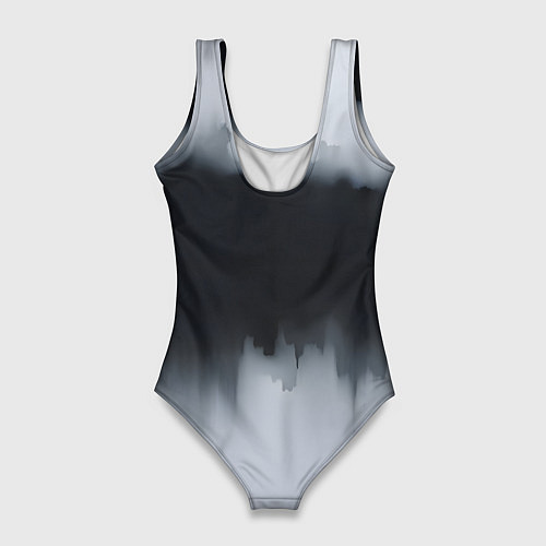 Женский купальник-боди Разводы черной краски / 3D-принт – фото 2