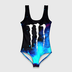 Купальник-боди 3D женский Monster energy космос, цвет: 3D-принт