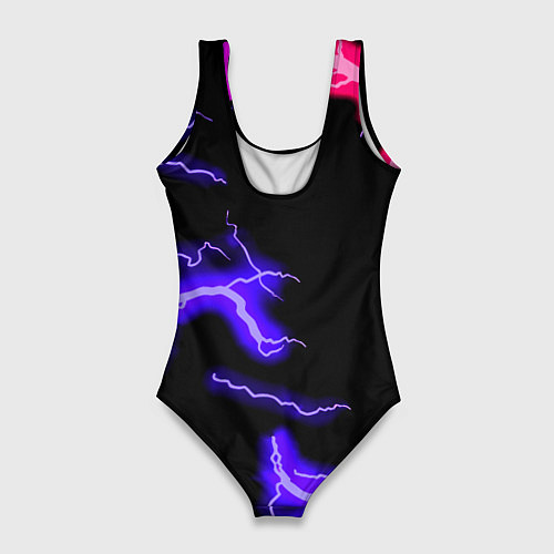 Женский купальник-боди Monster energy неоновый шторм / 3D-принт – фото 2