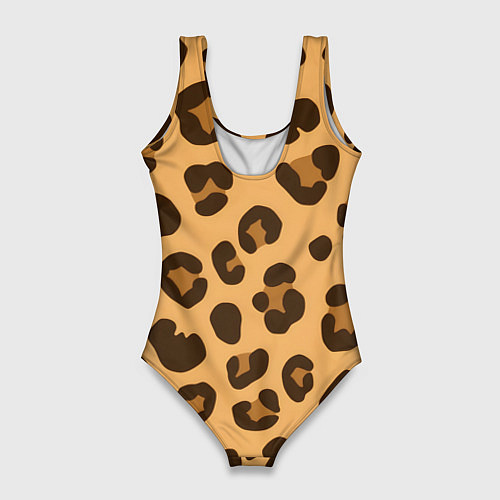 Женский купальник-боди Коричневые пятна леопарда / 3D-принт – фото 2
