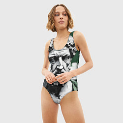 Купальник-боди 3D женский Зарисовка античной статуи, цвет: 3D-принт — фото 2