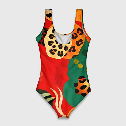 Женский купальник-боди Анималистичный африканский паттерн / 3D-принт – фото 2