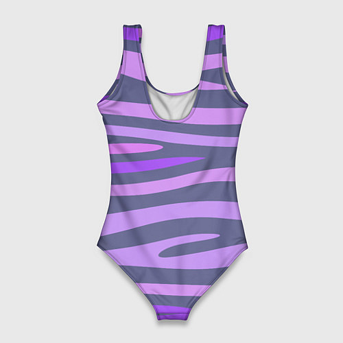 Женский купальник-боди Лавандовые волны / 3D-принт – фото 2