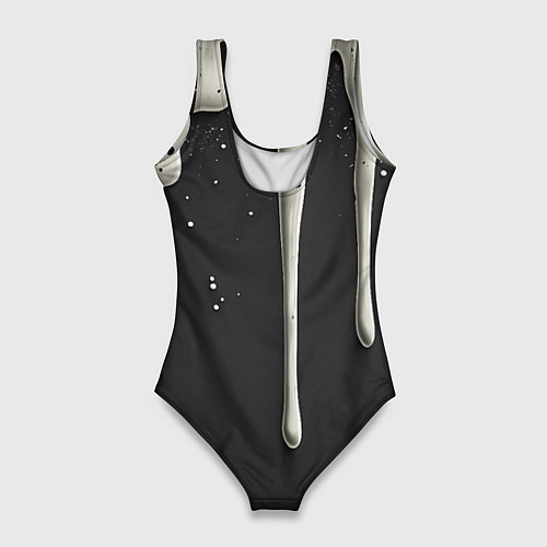 Женский купальник-боди Белая слизь текстура / 3D-принт – фото 2