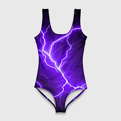 Женский купальник-боди Color purple black