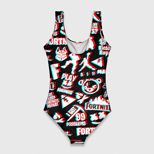 Женский купальник-боди Fortnite glitch game / 3D-принт – фото 2
