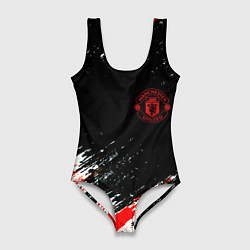 Женский купальник-боди Манчестер краски штрихи