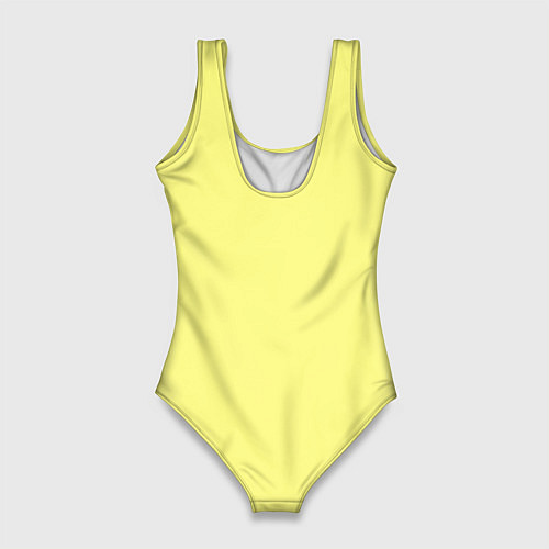 Женский купальник-боди Сливочно жёлтый цвет / 3D-принт – фото 2