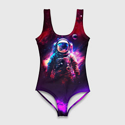 Женский купальник-боди Космонавт пламенный
