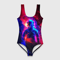 Женский купальник-боди Космонавт в пламени