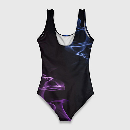 Женский купальник-боди Color black blue pink / 3D-принт – фото 2