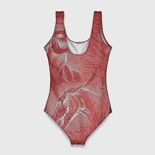 Женский купальник-боди Черепа лошадей - эскиз / 3D-принт – фото 2