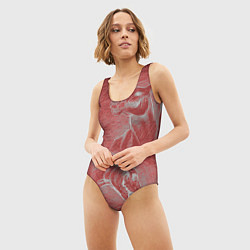 Купальник-боди 3D женский Черепа лошадей - эскиз, цвет: 3D-принт — фото 2