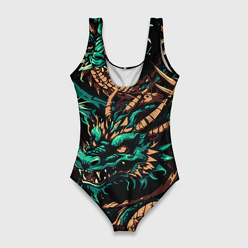 Женский купальник-боди Японские драконы ирезуми / 3D-принт – фото 2