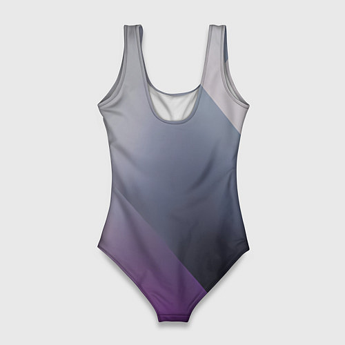 Женский купальник-боди Color grey with stripes / 3D-принт – фото 2