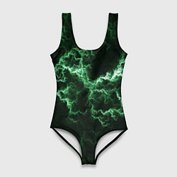 Женский купальник-боди Lightning green line