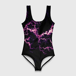 Женский купальник-боди Lightning pink glow