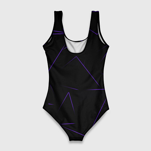 Женский купальник-боди Color purple line / 3D-принт – фото 2