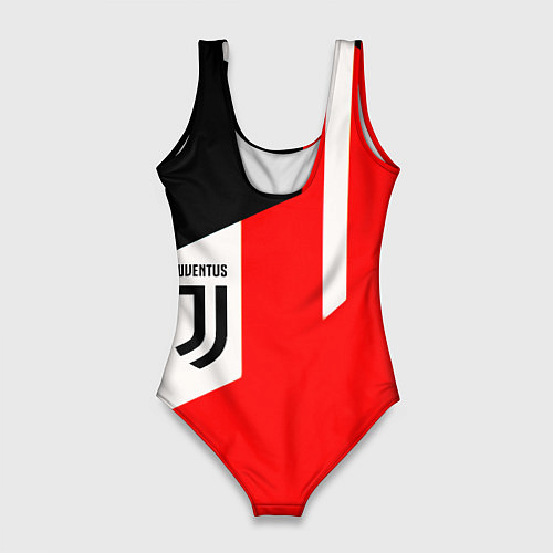 Женский купальник-боди Juventus sport geometry / 3D-принт – фото 2