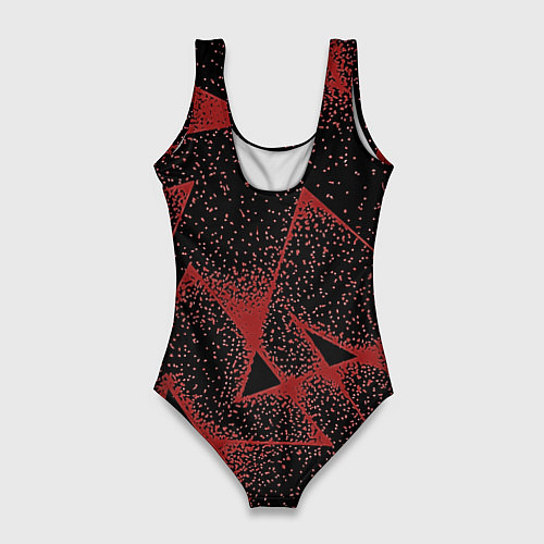 Женский купальник-боди Triangles with dots / 3D-принт – фото 2