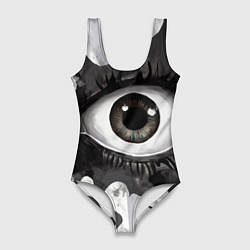 Женский купальник-боди Глаз и щупальца - психоделика