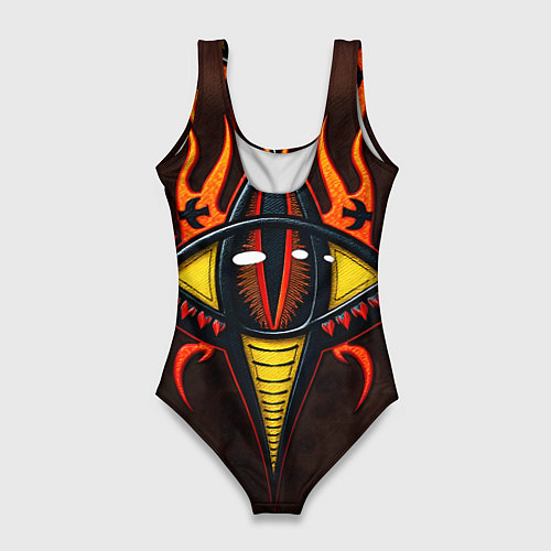 Женский купальник-боди Глаз змеи / 3D-принт – фото 2