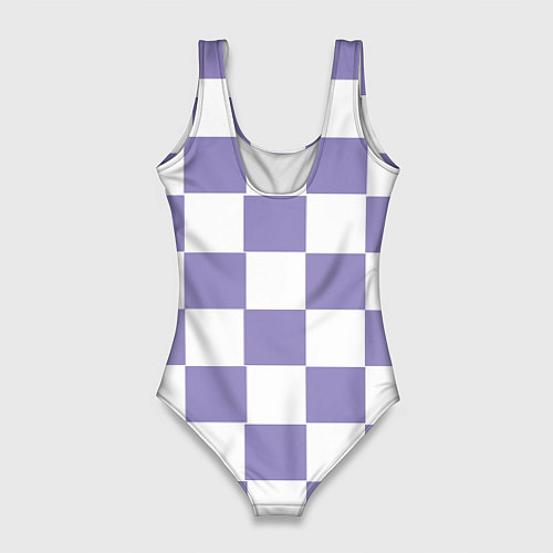 Женский купальник-боди Квадраты фиолетовые / 3D-принт – фото 2