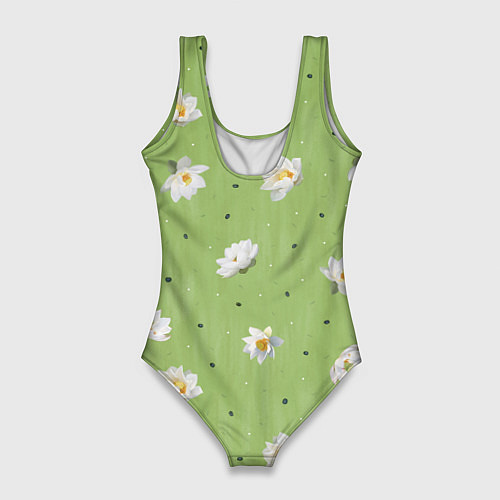 Женский купальник-боди Лотосы и семена / 3D-принт – фото 2