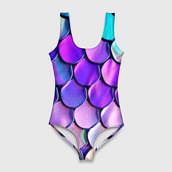 Купальник-боди 3D женский Мазки краски с градиентом, цвет: 3D-принт