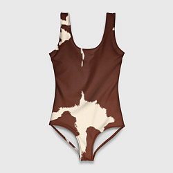 Купальник-боди 3D женский Коровий узор, цвет: 3D-принт