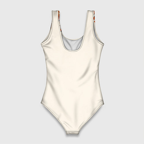 Женский купальник-боди Japanese fox in flowers / 3D-принт – фото 2