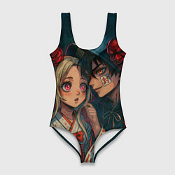 Купальник-боди 3D женский Нэнэ и Амане Ханако кун, цвет: 3D-принт