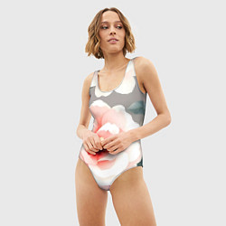 Купальник-боди 3D женский Нежные цветы, цвет: 3D-принт — фото 2