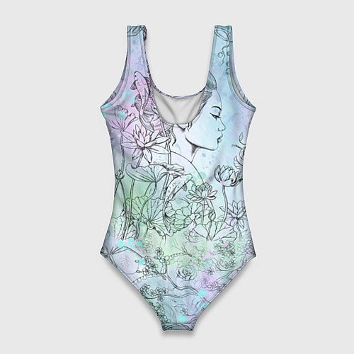 Женский купальник-боди Скетч японские дорамы / 3D-принт – фото 2