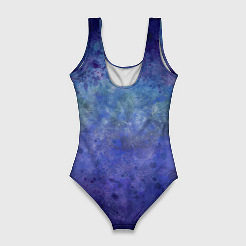Женский купальник-боди Абстракция - blue tunnel / 3D-принт – фото 2