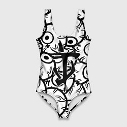 Женский купальник-боди Doom глаза монстра